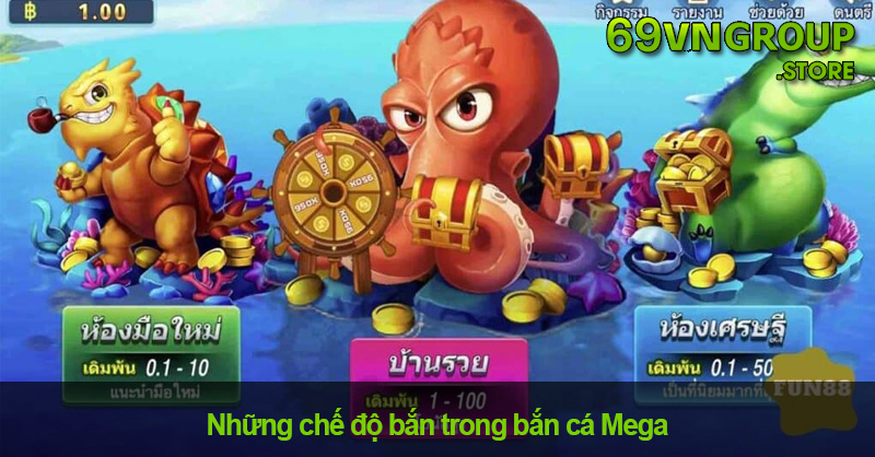 Mega Fishing mang đến ba chế độ bắn cá độc đáo